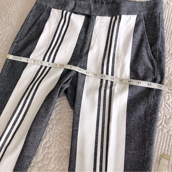 Vince sample piece blue/white cotton vertical striped pants - Picture 9 of 14